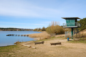 Badestelle am Feisnecksee, Waren, Müritz, Mecklenburgische Seenplatte, Mecklenburg,...