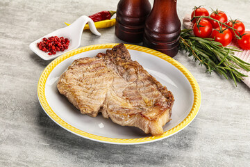 Grilled pork neck juicy steack
