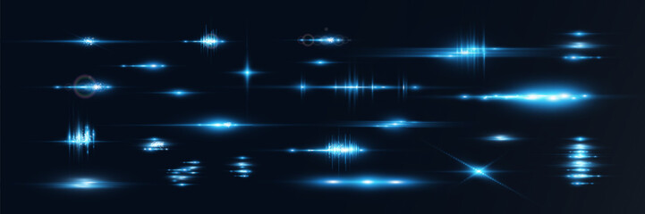 Set of bright light rays.Brigh light on the background.
