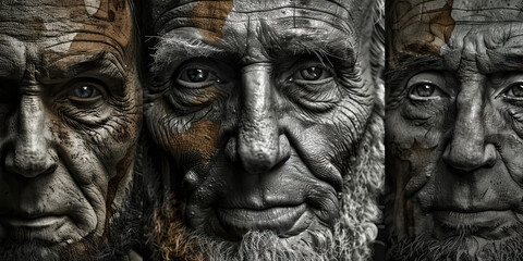 A series of portraits of influential American historical figures.