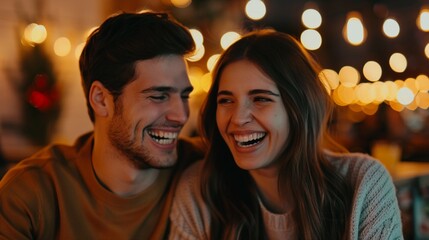 Friends linking shoulders while laughing together at a cafe, realistic photo, high detail, warm lighting, genuine connection