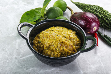 Indian cuisine - pork masala sauce