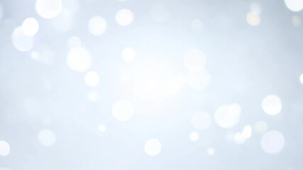 Abstract white background with soft white particles floating around. Blur the Slow motion white bokeh 3D. Clean and bright space 4k video - Powered by Adobe