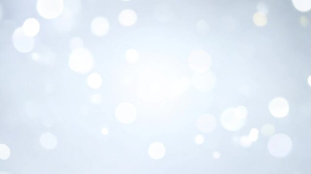 Abstract white background with soft white particles floating around. Blur the Slow motion white bokeh 3D. Clean and bright space 4k video