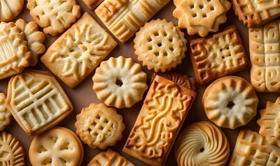 plain cookies in an assortment, Generative AI
