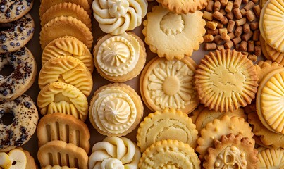 plain cookies in an assortment, Generative AI