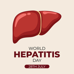 28 July World Hepatitis Day, Liver Vector Design, Vector Illustration