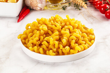 Italian cuisine - dry cellentani pasta