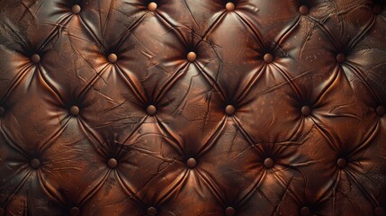 Fototapeta premium Brown Leather Upholstery Texture
