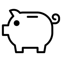 saving, piggy bank icon