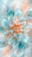 Obraz premium A flower with blue and orange petals