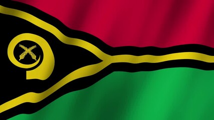 Majestic Vanuatu Flag Waving Proudly in the Wind A Captivating Animation