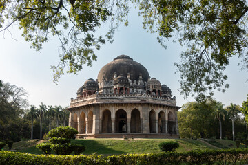 Lodhi Gardens - New Delhi, India.  The park spreads over 90 acres (360,000 m2), it contains...