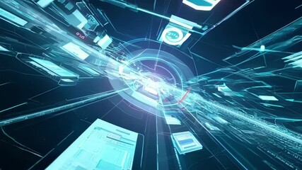 A maze of security cameras and motion sensors guarding the digital presence of financial institutions.