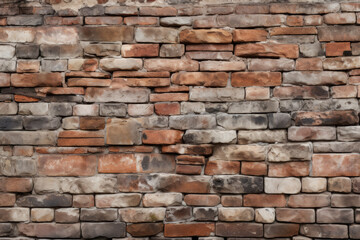 Fototapeta premium Processed collage of ancient brick wall surface texture. Background for banner, backdrop or texture
