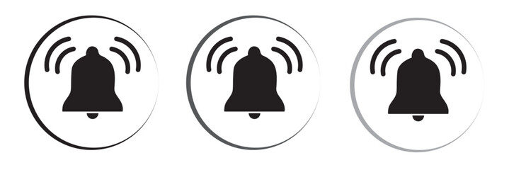 Notification bell icon. Incoming inbox message. New message notofication icons collection. Alarm symbol. Stock vector