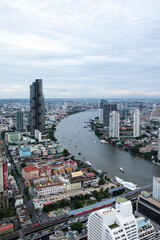 view city with river , Bangkok
