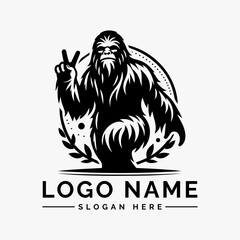 Sasquatch Yeti Logo Vector Design