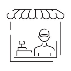 Drive through line icon isolated on white background from fast food collection