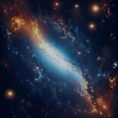 Naklejka premium Universe and galaxies