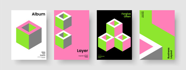 Fototapeta premium Geometric Background Template. Creative Brochure Layout. Isolated Flyer Design. Book Cover. Poster. Banner. Business Presentation. Report. Handbill. Advertising. Brand Identity. Leaflet. Journal