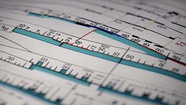 Close-up of Technical Engineering Drawing