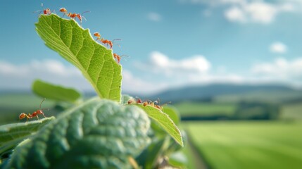 Fototapeta premium A close-up image capturing a agricultural pests.