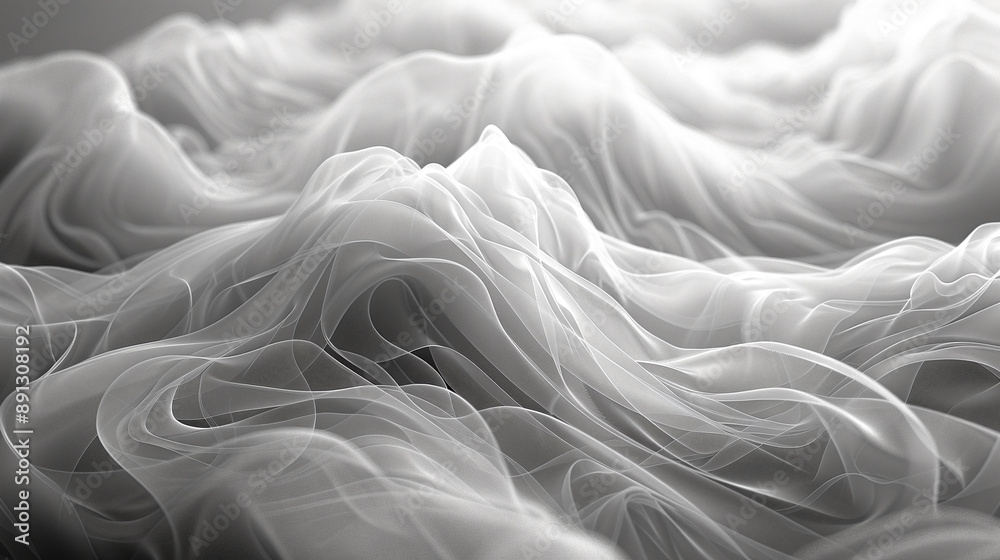 Fototapete Serene Abstract White and Grey Background with Subtle Blurred Patterns