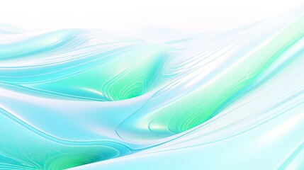 Fototapeta premium A soothing abstract background with fluid, flowing lines in pastel blues and greens.