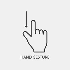 Touch screen vector icon illustration sign