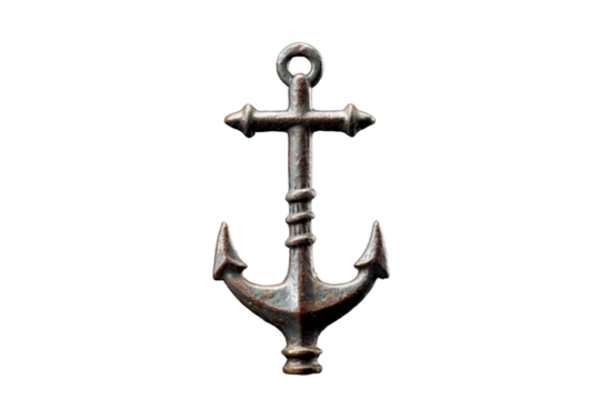 A Weathered Anchor's Silent Promise: A Timeless Maritime Emblem on a Clear PNG or White Background.