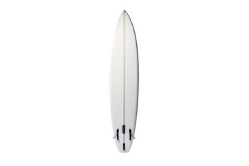 A White Surfboard Ready to Ride the Waves of the Ocean on a Clear PNG or White Background.