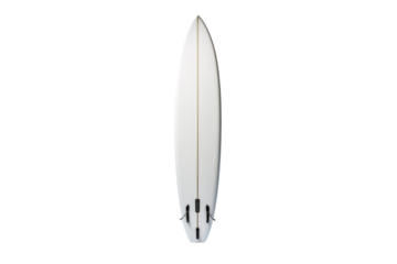 A White Surfboard Ready to Ride the Waves of the Ocean on a Clear PNG or White Background.