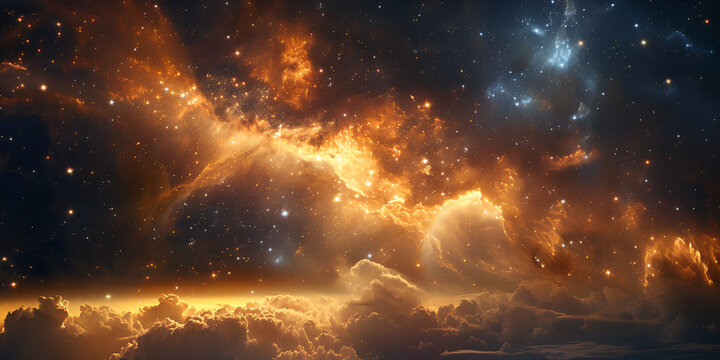 "Mesmerizing 3D Interstellar Nebula: A Cosmic Journey