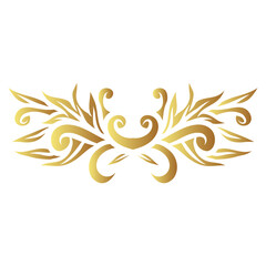 abstract floral gold 