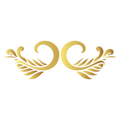 golden floral decorative ornament