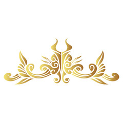 golden floral frame ornament