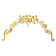 golden floral frame ornament