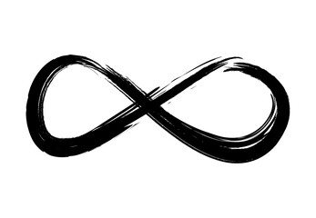 Grunge infinity sign. Symbol freedom eternity or infinity in various contexts. Infinity sign combines deep meaning a unique visual style. Figure 8 with rough edges and texture that imitates wear.