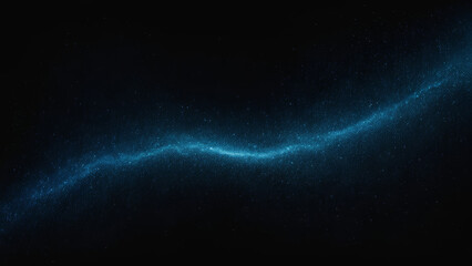 Dark grainy background, glowing blue abstract noise texture shape on black banner poster header backdrop