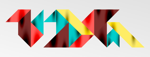 Tech minimal overlapping triangle shapes elements geometric graphic pattern