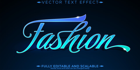 Fashion text effect, editable trend and chic customizable font style