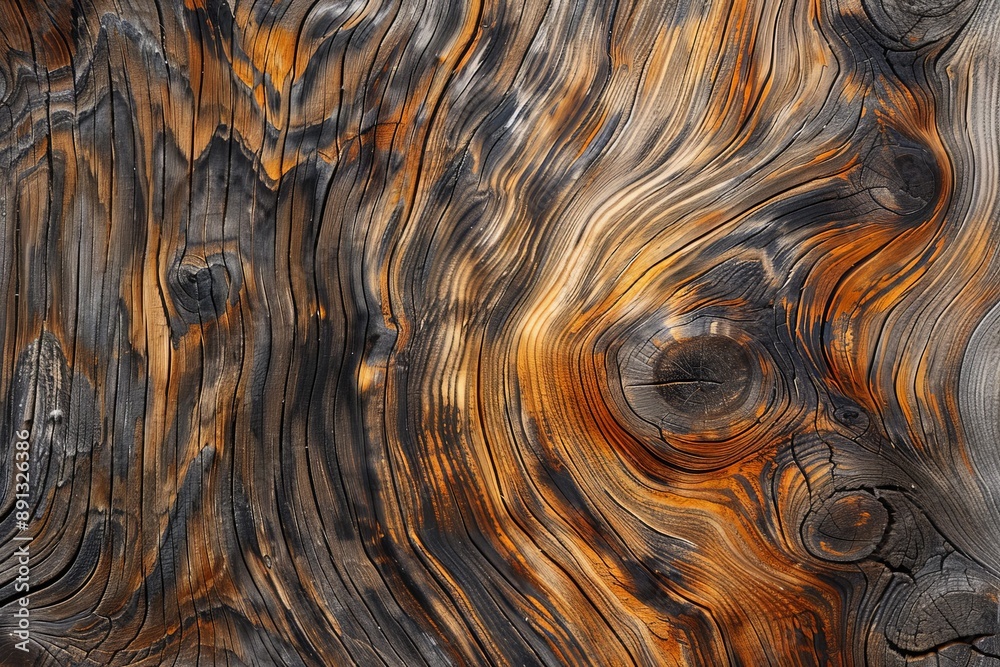 Poster A detailed image of woodgrain texture, highlighting unique patterns and lines in the wooden surface, offering a visually engaging representation of natural artistry and craftsmanship.