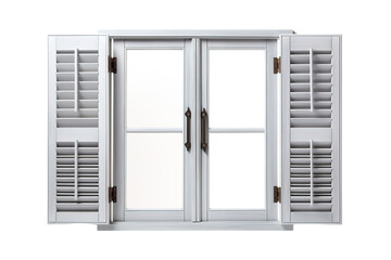 A Glimpse Through Closed Shutters of a Sunny Day on a Clear PNG or White Background. © Masood