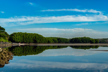 Beautiful Tropical Serangan Island Bali in the morning