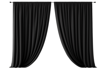 The Velvet Curtain, a Stage Ready for the Spotlight on a Clear PNG or White Background.