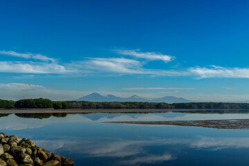 Beautiful Tropical Serangan Island Bali in the morning