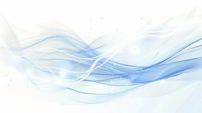 Blue Tech Luminescence: 1080P High Precision Curve Light Effect Background with Simple and Elegant Design, Ideal for Graphic Design and Technology-Themed Presentations