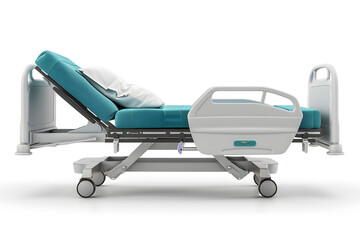 Modern Hospital Bed isolated on white background
