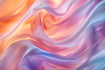 Obraz premium This image showcases soft, flowing swirls of pastel colors in an abstract style, creating a calming and soothing visual effect with its fluid patterns and gentle hues.